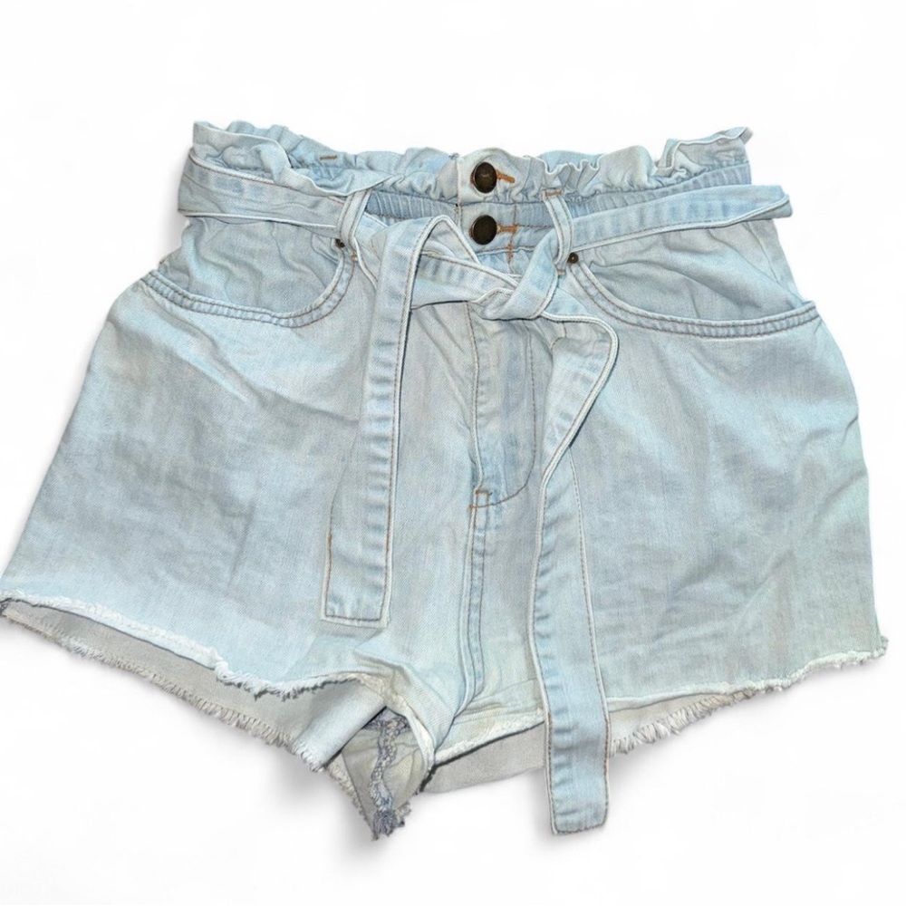 Billabong High Waist Light Blue Denim Shorts